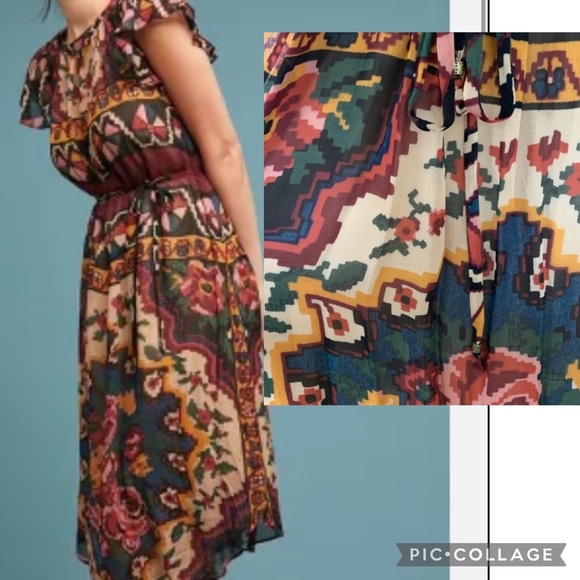 Anthropologie Dresses & Skirts - ✨HP✨ Anthro | Mosaic Vintage Floral Midi Dress